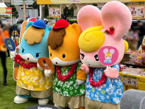 【ゆるキャラ】ぐんまちゃん＆あおま＆みーみ【ご当地キャラカーニバルinぐんま2024】