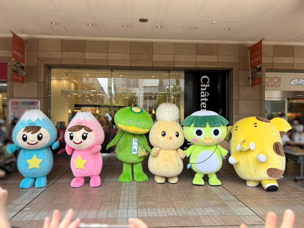 【ゆるキャラ】マルイファミリー志木で実施された「ご当地キャラ集合！ 地域のPR」の様子（2024年9月7日）【埼玉県志木市/カパル/カッピー/他4名】