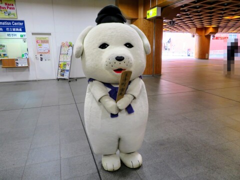 【ゆるキャラ】奈良県王寺町の「雪丸」（2019年12月撮影）【奈良県奈良市/JR奈良駅】
