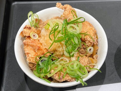 【松屋松のや併設店】定番オブ定番。美味しくないわけがありません。「鬼おろしポン酢唐揚げ牛めし」(2026年3月)【期間限定】