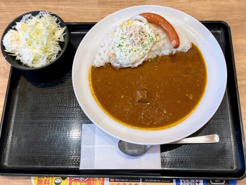 【松のや・マイカリー食堂 併設店】「モーニングソーセージエッグカレー・欧風ビーフソース」(2024年6月)【期間限定】