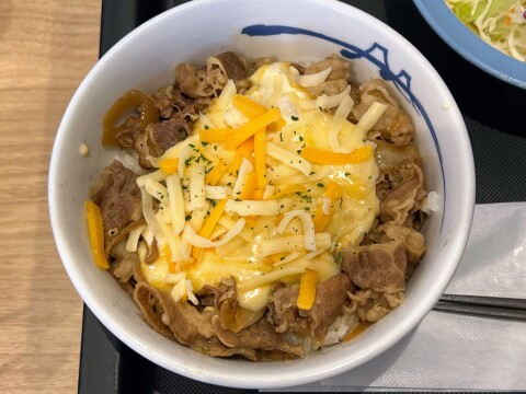 【松屋】「チーズ牛めし」(2024年4月)【定番商品】