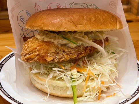 【コメダ珈琲店】「フシギダネ・ヒトカゲ・ゼニガメのなかよし鶏タツタバーガーレモンタルタル」(2026年5月撮影)【期間限定/ポケモン/ぽこあポケモン】