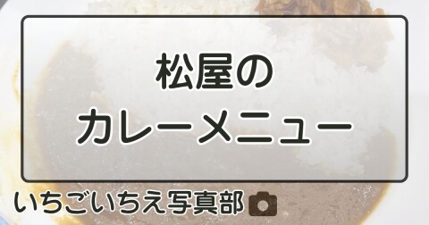 松屋の「カレー」メニュー