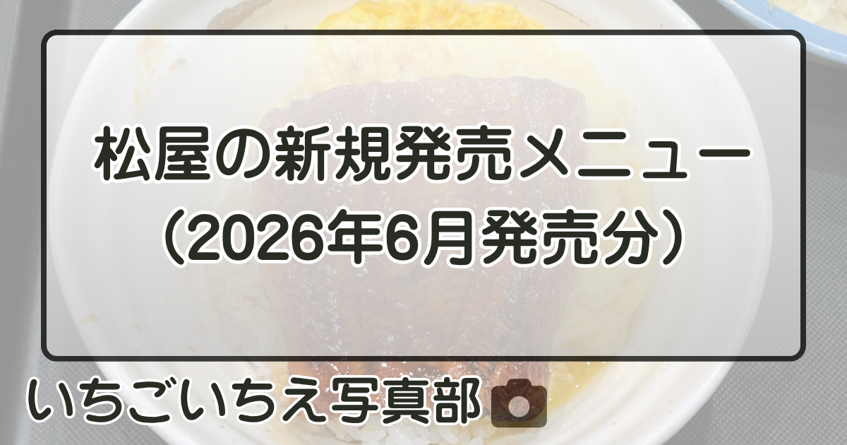 《詳しく知りたい》松屋の新規販売メニュー（2026年6月発売分） | いちごいちえ写真部