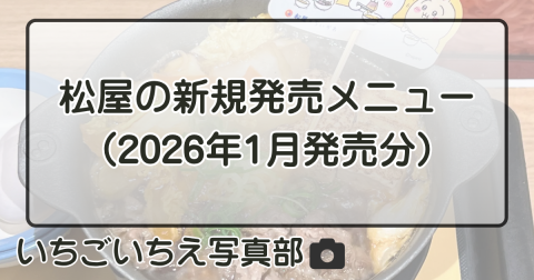 松屋の新規販売メニュー(2026年1月発売分)